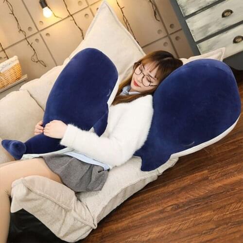 Large Blue Whale Stuffed Animal Giant Hugging Soft Pillow Toy Childrens Gifts