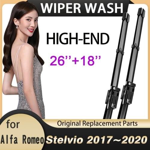 For Alfa Romeo Stelvio 2017~2020 2018 2019 Tipo 949 SUV Car Wiper Blades Front Windscreen Windshield Wipers Car Accessories