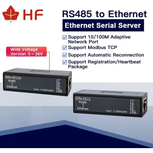 Elfin-EE11 Modbus TCP Protocol Serial port RS485 to Ethernet device server module support Elfin-EE11 TCP/IP Telnet Serial Server