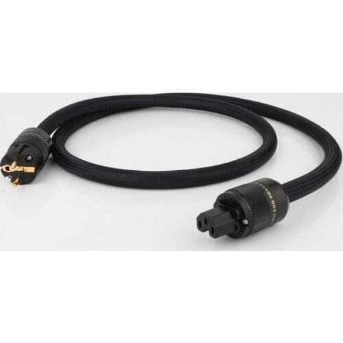 HIFI Audio 4N OFC AC Power Cable hi-end EU/US Power Cord with gold plated Plug cable line hifi audio amp cd power cable