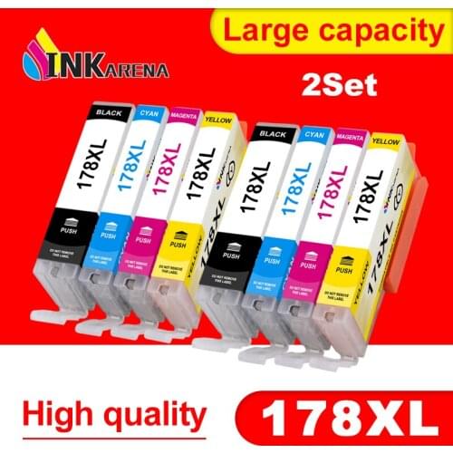 INKARENA 2Set Compatible Ink Cartridge Replacement for HP 178 for HP178 178XL Photosmart 5510 5515 6510 7510 B109a B109n Printer
