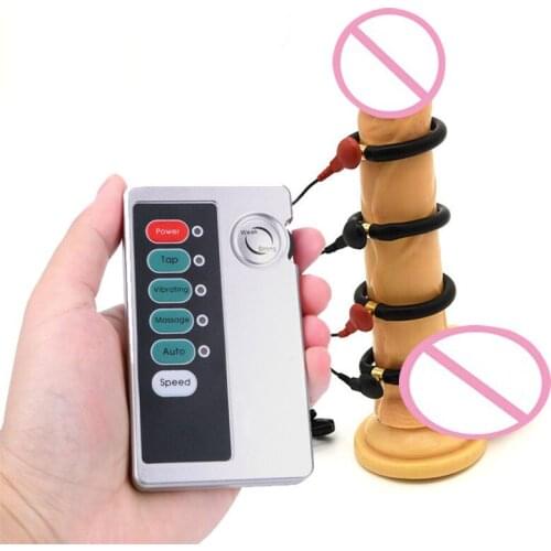 Electric Shock Penis Rings Cock Rings Penis Extender Time Delay Ring Masturbation Medical Themed Adult Sex Toys For Men Products