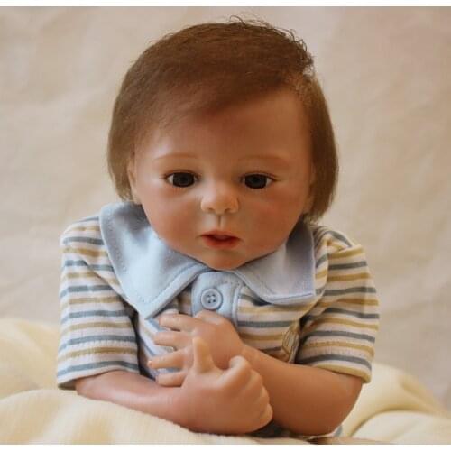 Real 45 cm New 18" Lovely doll reborn babies for sale silicone baby dolls for girls toys birthday Xmas new years gift wholesale