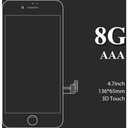 NO.1 10PCS For iPhone 8 LCD With 3D Touch Digitizer Assembly 4.7 Inch Display camera holder No Dead Pixel lcd screen with gift