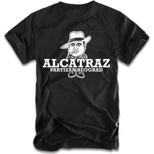 2018 Fashion New Top Tees Tshirts Alcatraz T-Shirt Ultras Partizan Belgrade Beograd Grobari Summer Men Clothing