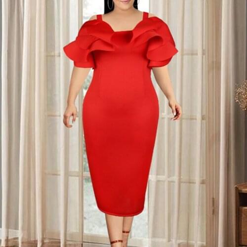 New African Bodycon Dresses For Women 2021 Summer Sexy Office Lady Dress Wedding And Party Costume Plus Size 5XL Femme Vestidos