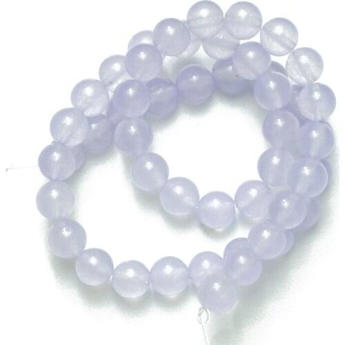 Wholesale 4 6 8 10 12 14mm Lavender Light Purple Jades Beads Natural Stone Loose Beads for Jewelry Making DIY Bracelet Necklace