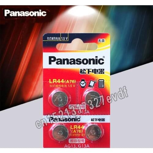 Panasonic 4pcs 1.5V Button Cell Battery lr44 Lithium Coin Batteries A76 AG13 G13A LR44 LR1154 357A SR44 100% Original
