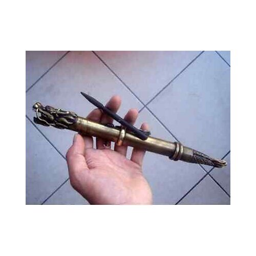 Elaborate Interesting Chinese Collection Copper Dragon Head Weapon Crossbow