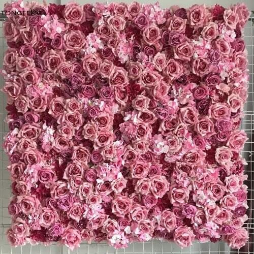 PINK 8pcs/lot Artificial silk hydrangea rose 3D flower wall wedding backdrop decoration flower stage decoration TONGFENG