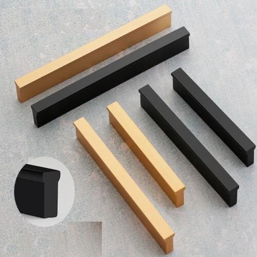 Aluminum Profile Handle Kitchen Acril Cabinet Handles Polished Wardrobe Cupboard Children Dresser dDawer Knobs Furniture Pull