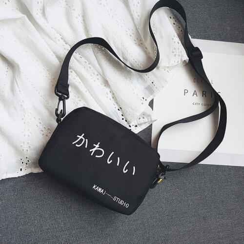 Letter Single Shoulder Bag Small Square Handbag with Strap for Women Girls New