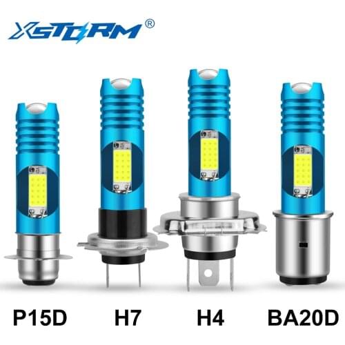 RGB H7 P15D H6 BA20D LED H4 Motorcycle Headlight Bulbs Changable COB Lamp Moto Lights Motorbike Accessories 12V