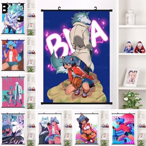 Hanging Prints Anime Basketball Girl Canvas Painting Cartoon Character Plastic Scrolls Poster Picture Home Wall Art Decor Room