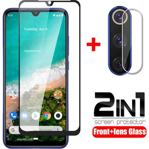 2 In 1 Protective Glass for Xiaomi Mi A3 A 3 Screen Protector Camera Lens Film on Xiomi 10 Lite youth 5G 9t Xiaomia3 Safety Film