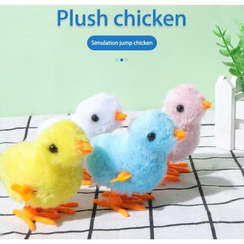 Clockwork Chicks Automatic Tease Cat Funny Cat Toys Cute Plush Suitable for Indoor Kitten Cat Playing Product, Random Color