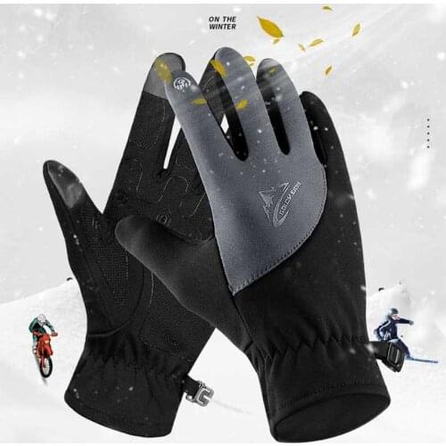 Winter Touch Screen Snowmobile Ski Gloves Thermal Windproof Warm Snowboarding Heated Gloves Waterproof Snow Snowboard Mittens