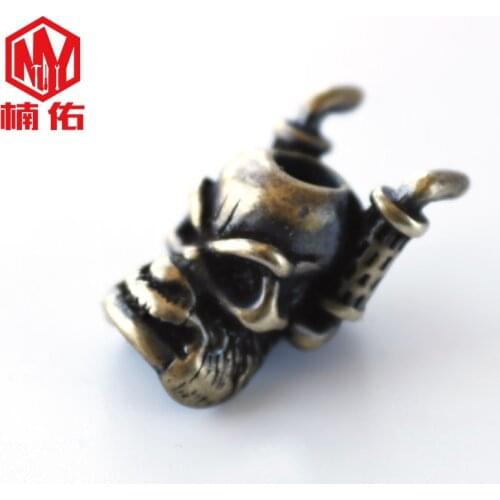 1PC Trucker Retro Brass Copper EDC Paracord Beads Lanyard Pendants Knife Beads Umbrella Rope Cord Necklace Bracelet Bead Pendant