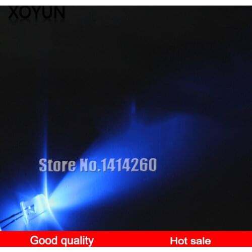 100pcs/lot 5MM White hair blue Blue LED light tube blue LED