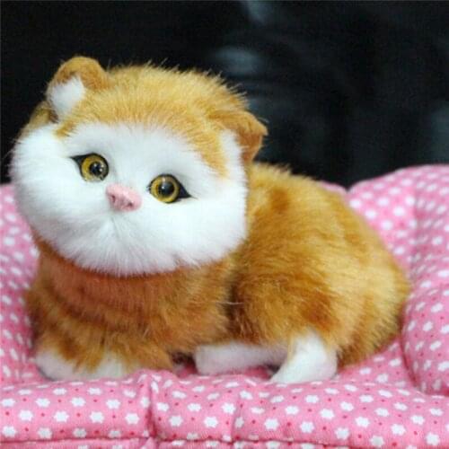 2018 Lovely Cats Toy Animal Doll Ornaments Plush Toys Plush with Sound Simulation Children Birthday Toy Gift Doll