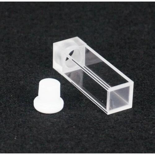 3.5ml 10mm Path JGS1 Quartz Cuvette With Stopper For Fluorescence Spectrometer
