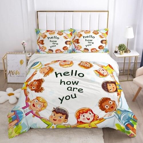 3D Duvet Cover Sets Bedding Set Quilt Covers Pillowcase(s) Comforter Case Bed Linen Cartoon Children Full Twin Size Home Textile