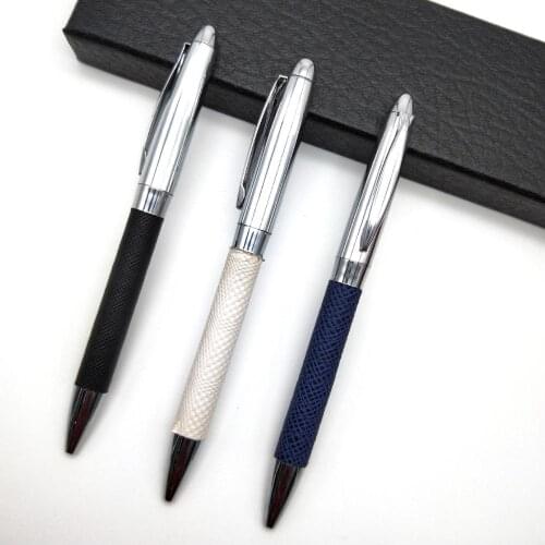 Free shipping 500pcs/lot customized logo metal pen; leather metal pen; promotional ballpoint pen; writing pen mp63