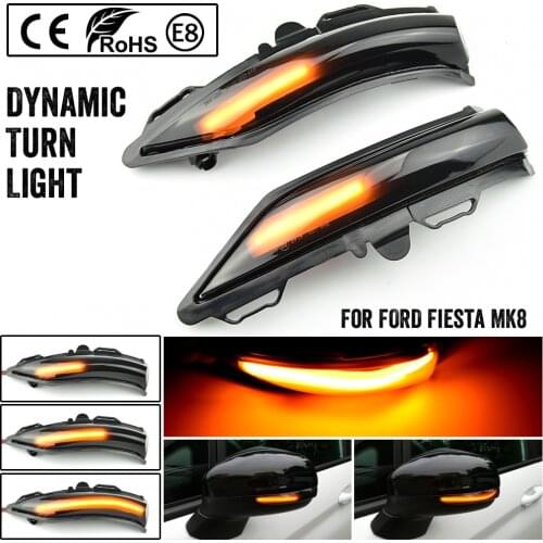 Dynamic LED Turn Signal Light Rearview Mirror Indicator Light for Ford Fiesta MK8Package included