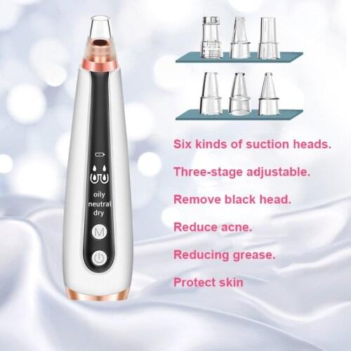 Electric Blackhead Remover Vacuum Face Facial Pore Derma Suction Acne Cleaner