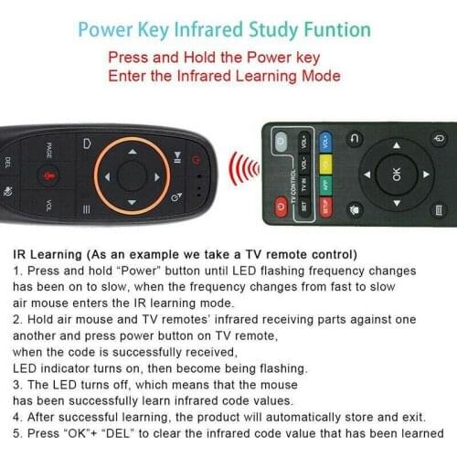 G10S ABS + Silicone Button 2.4GHz Wireless Voice Remote Control for Smart TV PC