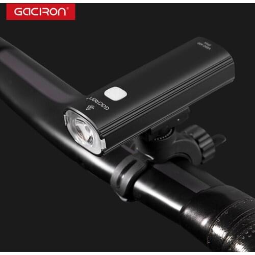 GACIRON 400LuM Bike Headlight Bicycle Handlebar Front Lamp MTB Rode Cycling USB Rechargeable Flashlight Safety Riding Accessory