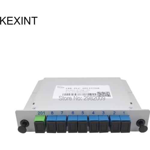 KEXINT Factory Directly PLC Splitter SC/UPC 1*8 Insertion /LGX /Cassette type Fiber Optic / 10piece