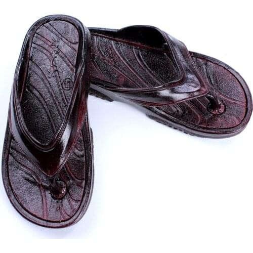 Summer Low Cut Mens Slippers Cool Breathable Outdoor Leather Slippers Massage Non-slip Shoes Hard-Wearing Classic Slippers