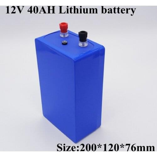 White Box Customize 12V 40Ah Lithium Ion Battery 12v for 250W UPS Batteries Dc 12v Li-ion Power Supply Mini System + 3A Charger