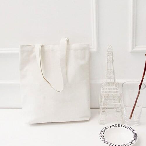 Solid Tote Bag Linen Canvas Bag Women Shopping Bags Cotton Eco Grocery Totes Canvas Tote Bag Fashion Bags Eco Friendly Products