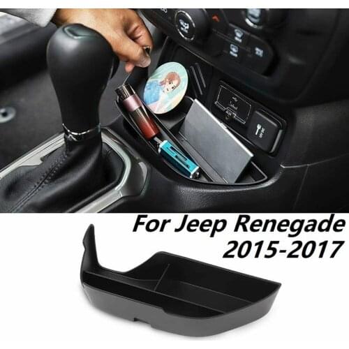 Gear Tray Center Console Organizers Gear Shift Front Storage Tray for Jeep Renegade 2015-17 Internal Storage Accessories