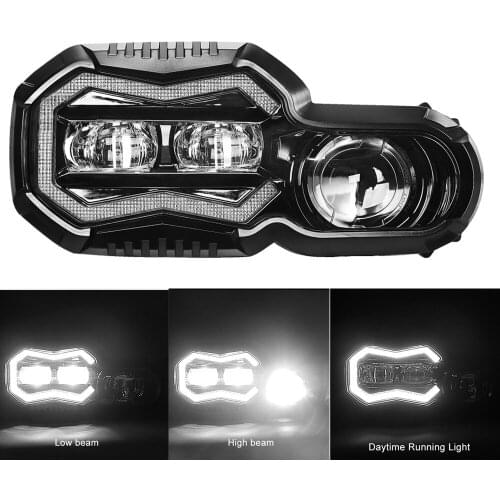 For BMW F800GS F800R F700GS F650GS Adventure Motorcycle Led Front Headlight DRL Angel Eye Assembly