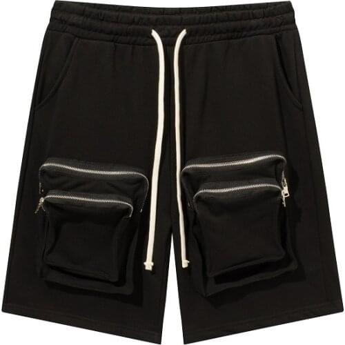 Owen Seak Men Casual Short Harem Gothic Style Mens Clothing Sweatpants Summer Women High Street Loose Black Short Size XL