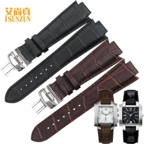 ISUNZUN Watch Band For Tissot T60 Genuine Leather Watch Strap For Men And Women Convex 14MM Watch Band Fashion Watchbands