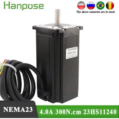 Free shipping 23HS11240 motor NEMA23 Stepper Motor 4.0A 300N.CM 57 x112mmStepper Motor For 3D Printer Monitor Equipment