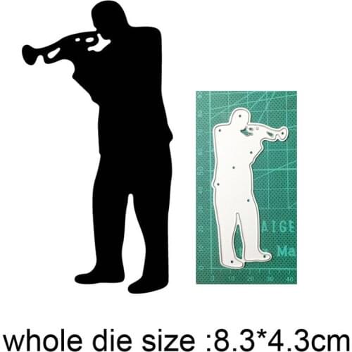Craft dies metal cutting dies cut die mold Man Trumpet Decoration Scrapbook paper craft knife mould blade punch stencils dies