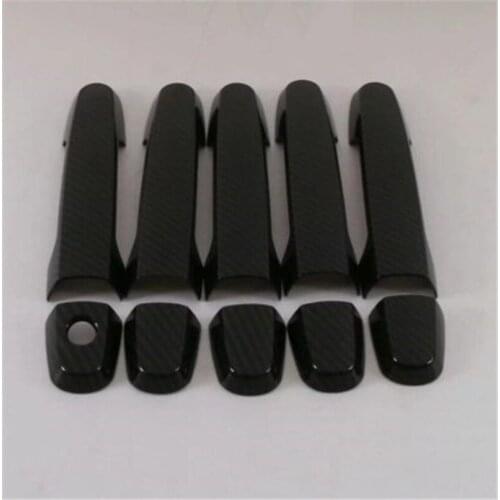 Carbon fiber ABS Door handle Protective covering Cover Trim Car styling for Toyota RAV4 2008-2013