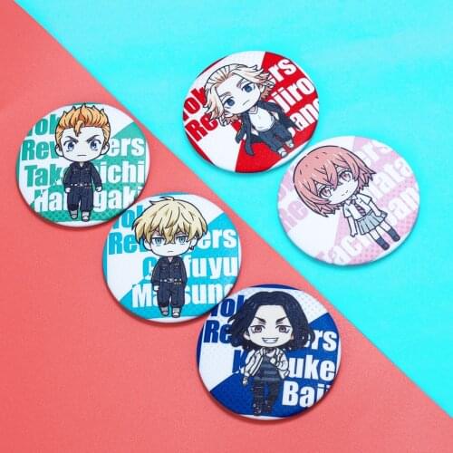 Tokyo Revengers Badges Cosplay Anime Manjiro Ken Takemichi Hinata Atsushi Chibi Costumes Accessories Cartoon Pins Broches Gifts