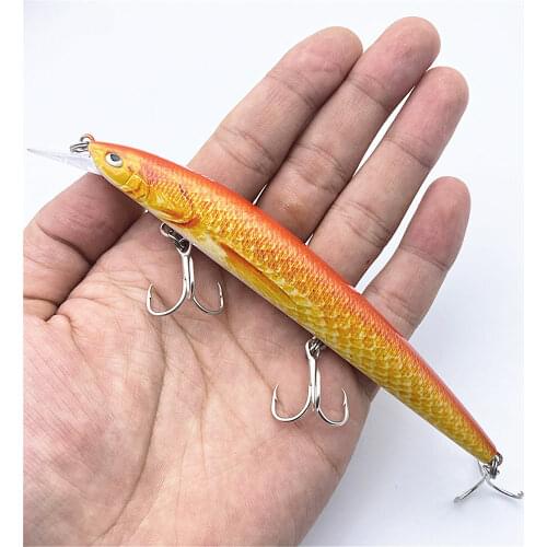 1PCS Large Crankbait Floating Minnow Fishing Lure 150mm18g Hard Bait Artificial Bait Wobblers Pesca Carp Fishing tackle 3D Eyes