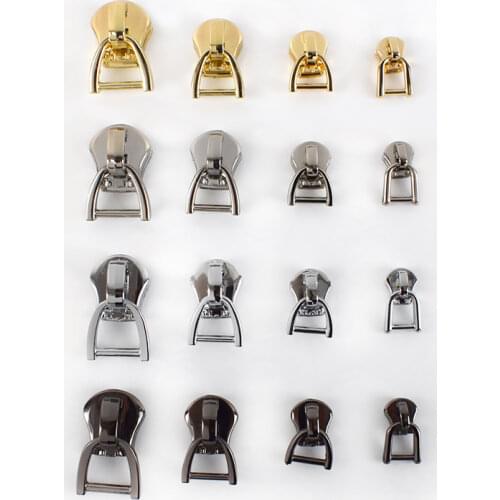 10Pcs D Ring Clothes Coat Metal Zippers Heads 3# Zipper Sliders Zip Repair Kit Replacement DIY Sewing Accessories KY740