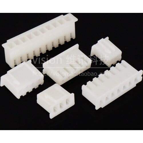 100pcs XH2.54 Connector 2.54MM Pitch Female Housing Plastic Shell Plug 2P / 3P / 4P / 5P / 6P / 7P / 8P/9P/10P FOR PCB BOARD XH