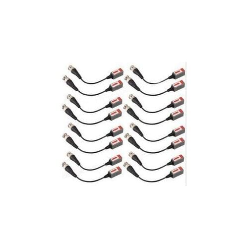 16 Pcs Male BNC Balun Transmitter Transceiver Cable for Video Camera Recorder