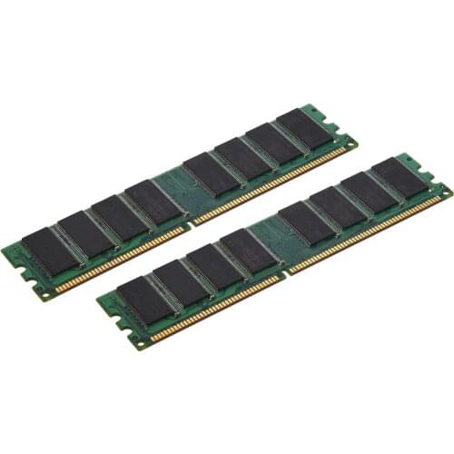 2x1GB PC3200 non-ECC DDR 400MHz High Density MEMORY 184-pin DIMM RAM