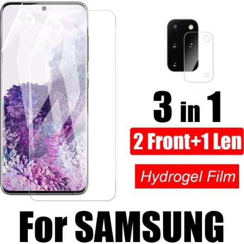 3-in-1 Hydrogel Film For Samsung A50 A71 A51 A70 A70S S10 S20 Plus Ultra Camera Screen Protector For Samsung A21 A11 A31 A41 A50