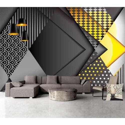 Custom mural papier peint 3d wallpaper Nordic minimalist personality geometric background wall living room bedroom wall painting